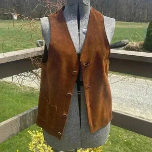 Leather vest. Custom-made. Vintage. Unisex.